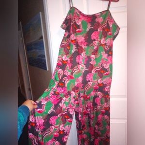 Like New✨ Unique Sea Themed Pant Jumpsuit with ruffle bell-bottoms